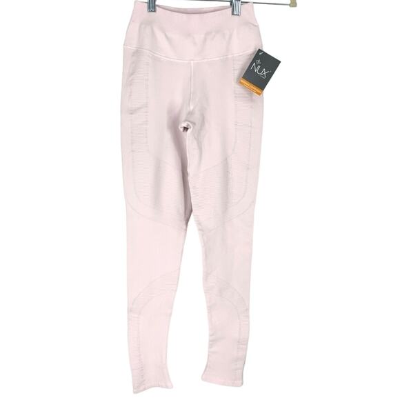 NUX Yoga Workout Leggings Light Pink Women's Size Small - Picture 1 of 8